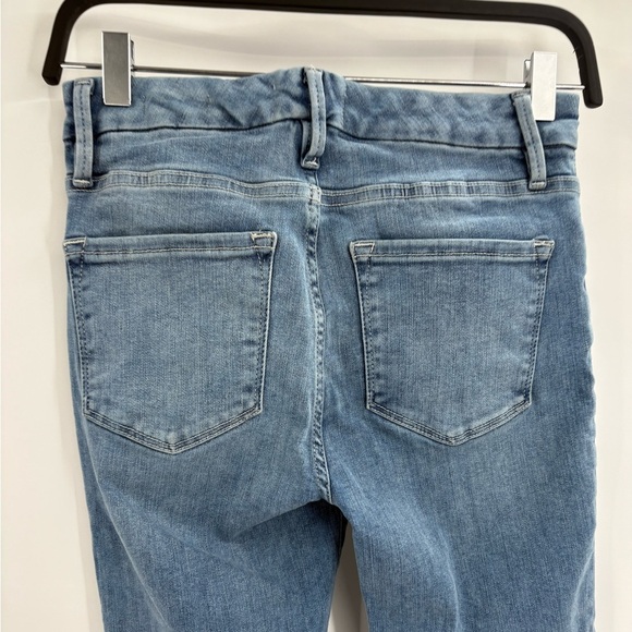 Frame Denim Stretch Cotton Le One Crop Mini Boot Casper Blue Jeans Size 26 - Picture 10 of 15